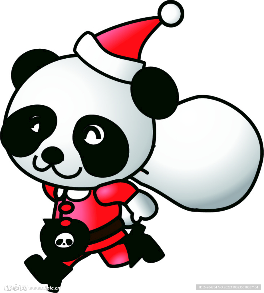 熊猫矢量素材插画