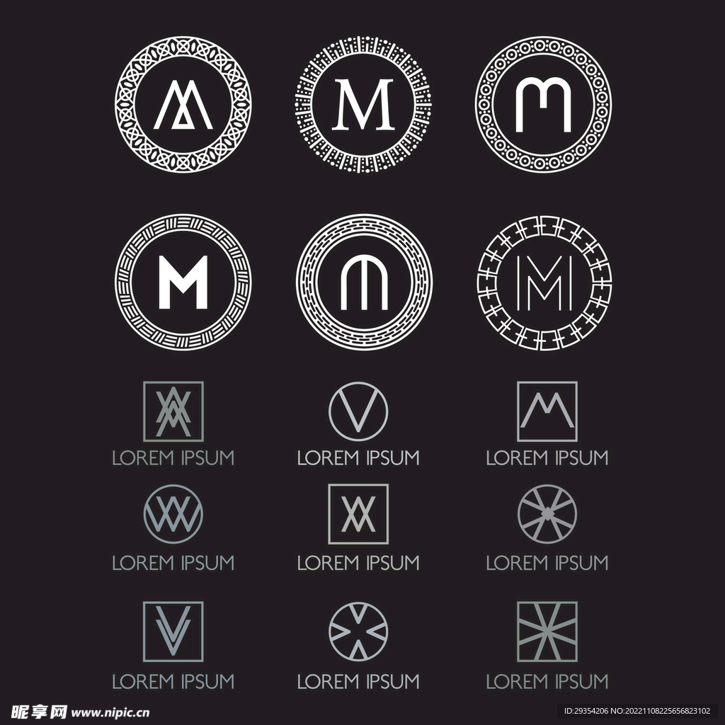M字logo设计图片