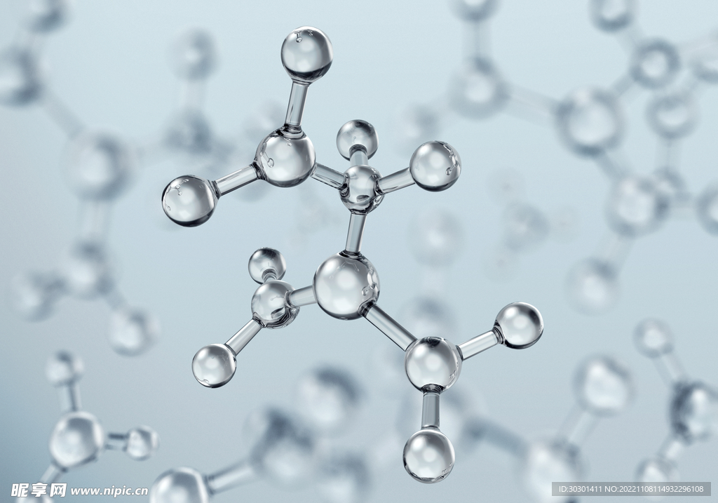 水分子粒子基因科技背景素材