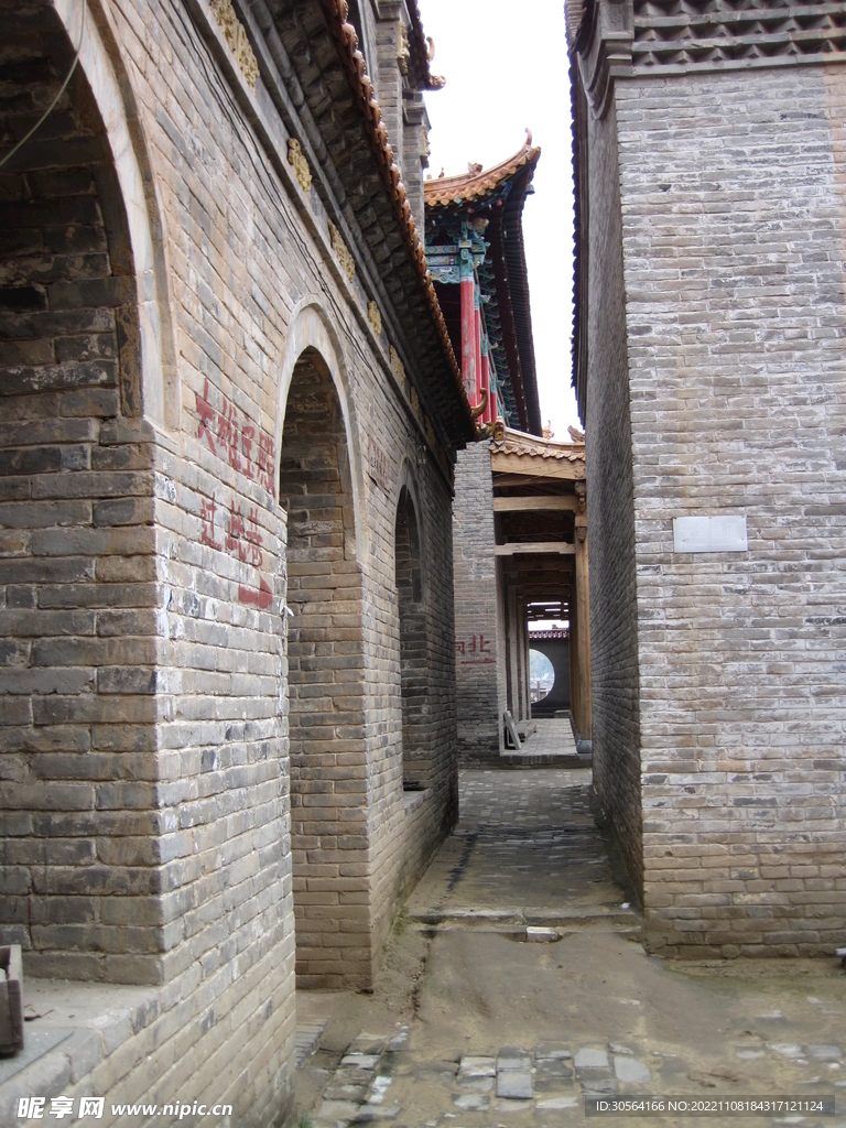 复古小巷砖墙