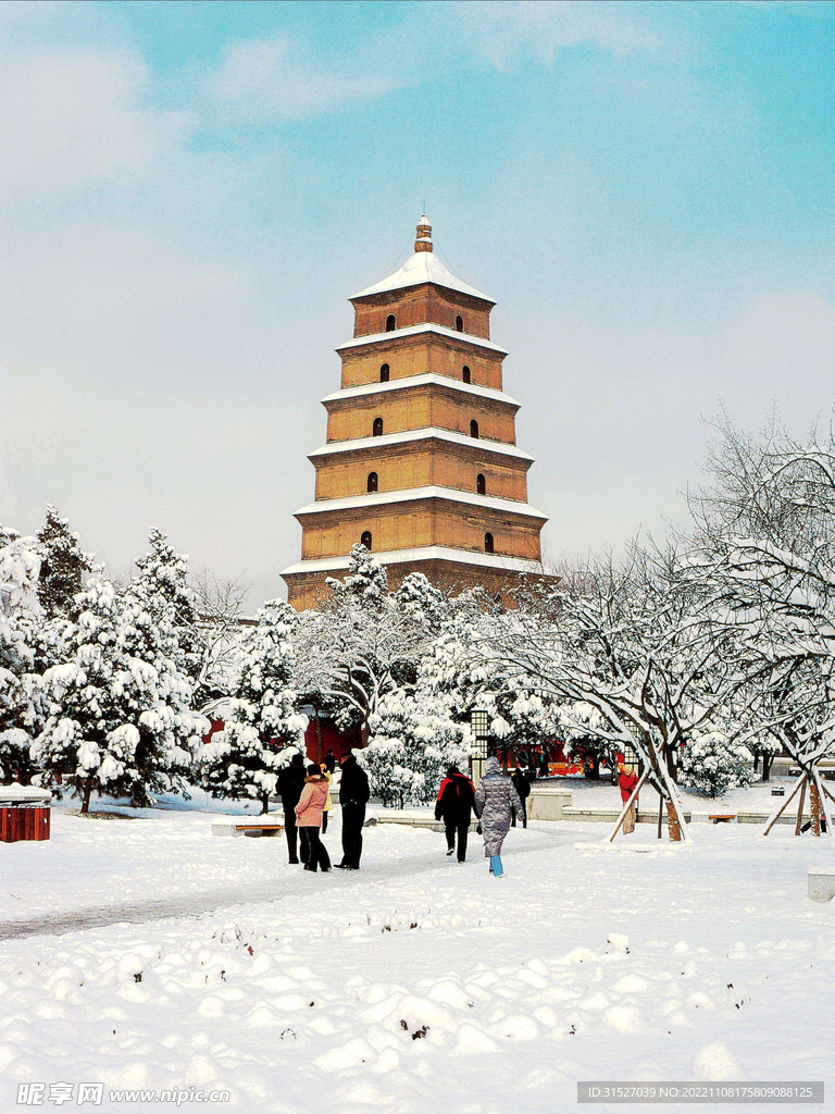 大雁塔雪景