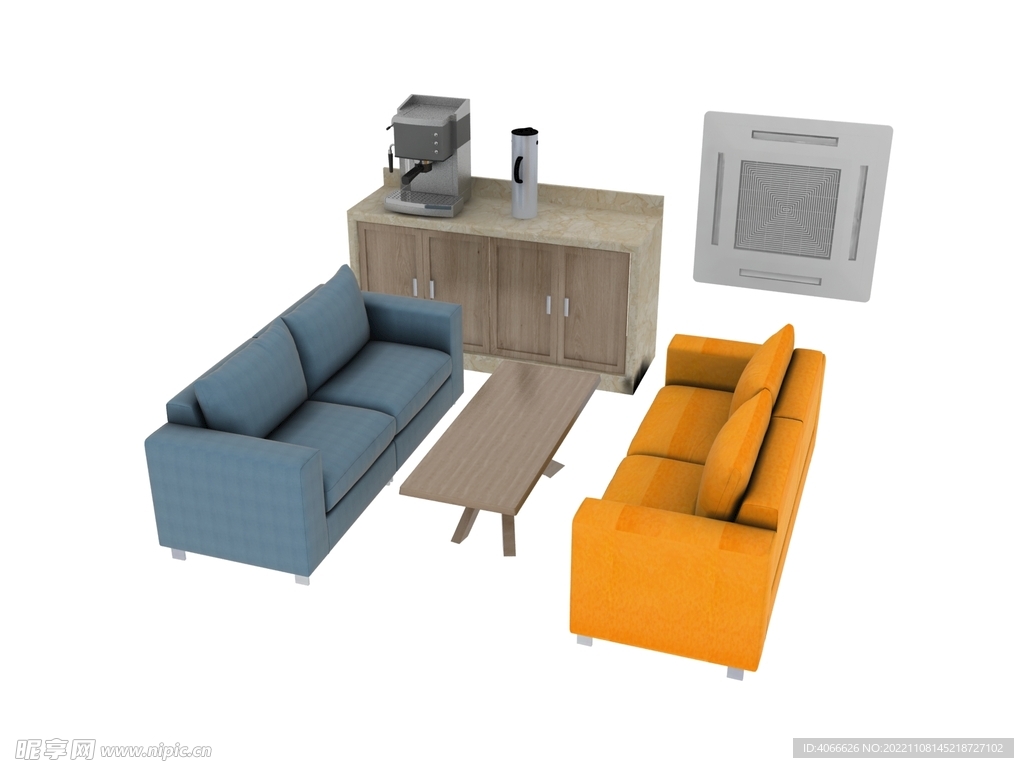 沙发柜子空调3d模型