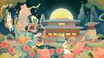 中秋玉兔花仙子
