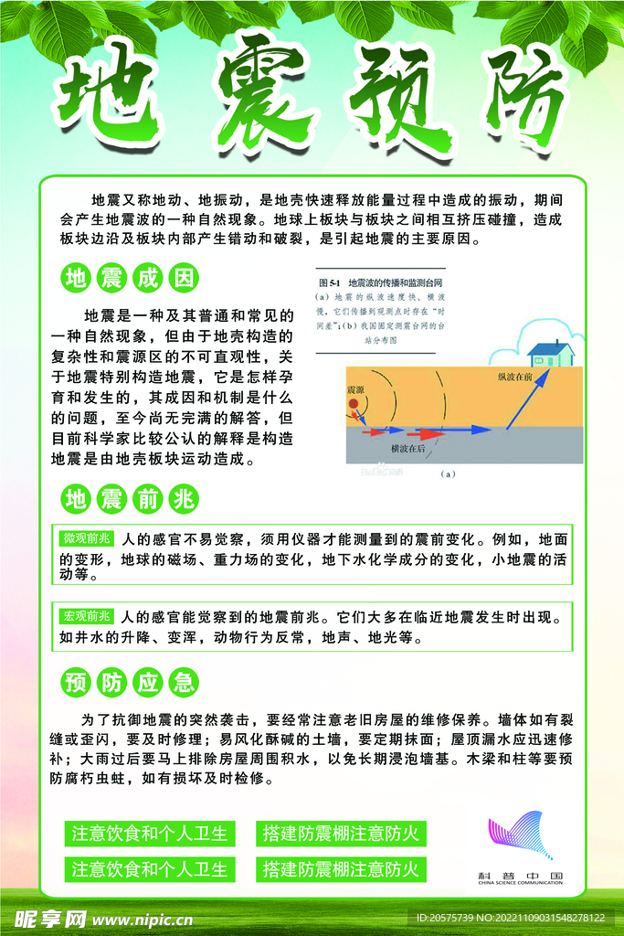 地震预防雪弗板展架画布