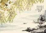 燕子柳树