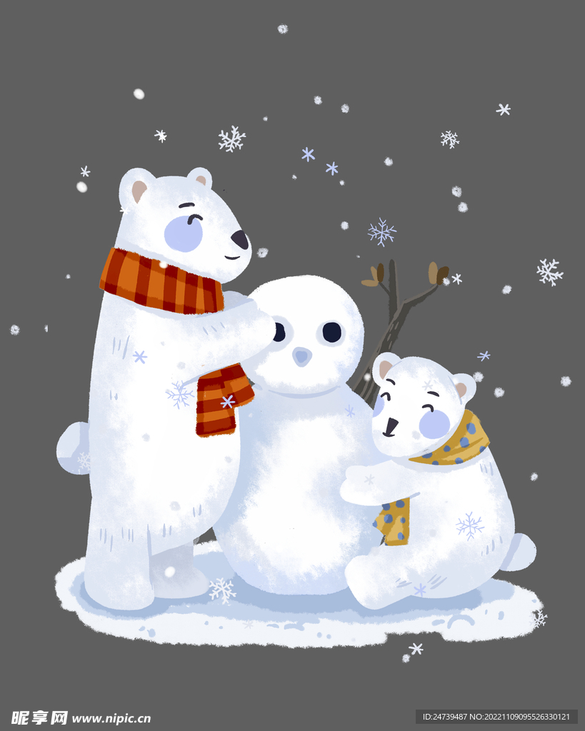 北极熊插画