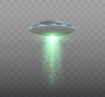 矢量卡通UFO飞碟
