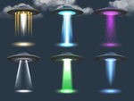 矢量卡通UFO飞碟