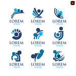 抽象人形logo