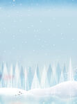 雪景海报 大雪纷飞 背景效果图