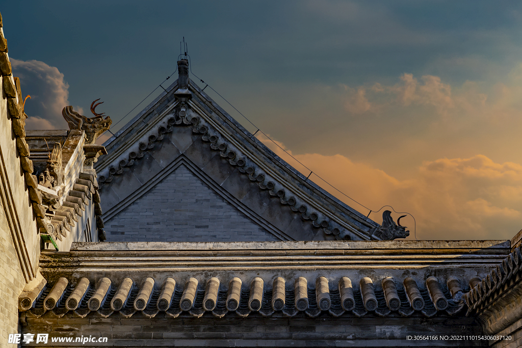 复古屋檐建筑