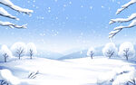 大雪卡通插画