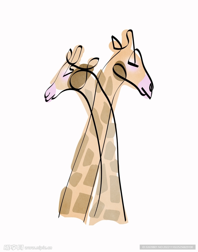 长颈鹿插画
