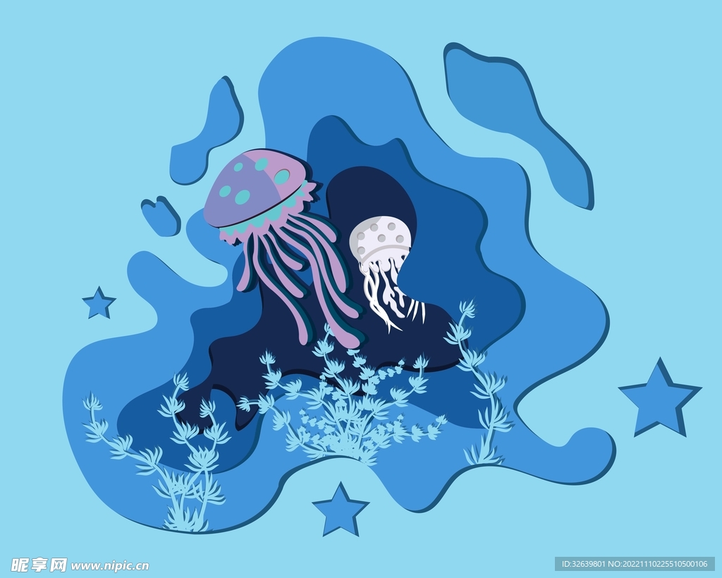 海洋生物插画