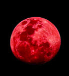 红月亮 月球 月全食 星球 夜