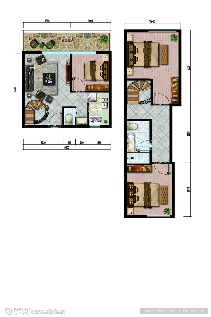 户型图 复式  loft 