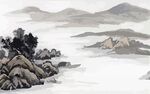 山水水墨画
