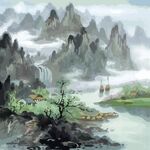 山水水墨画
