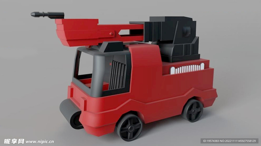 C4D模型消防车