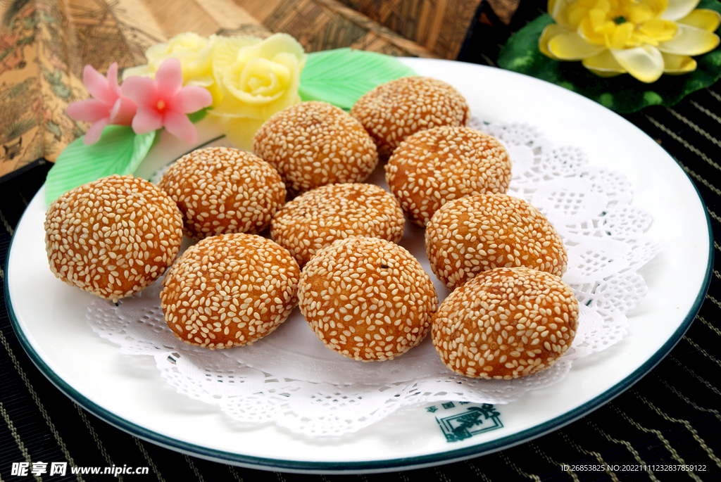 香麻金瓜饼