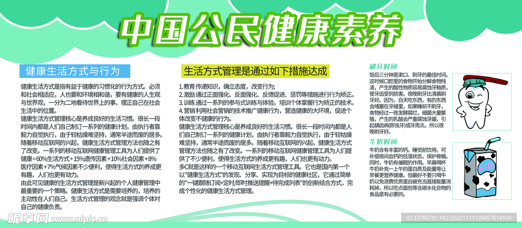 中国公民健康素养展板