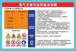 氧气充装作业风险告知牌