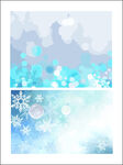 蓝色雪花背景