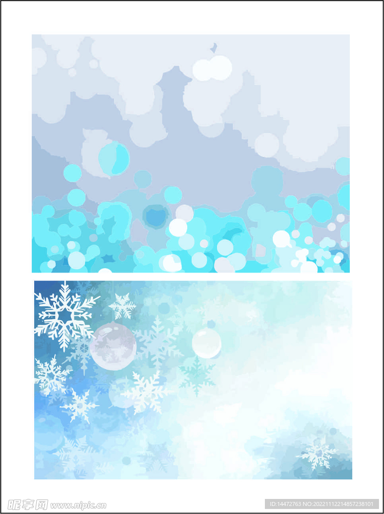 蓝色雪花背景