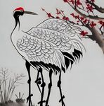 仙鹤国画