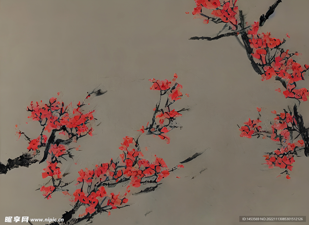 国画梅花