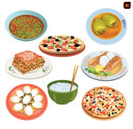 西餐美食插画
