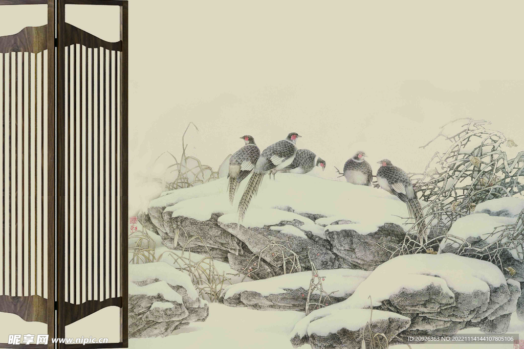 中国风花鸟 