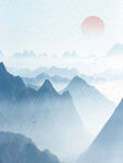 山水水墨背景