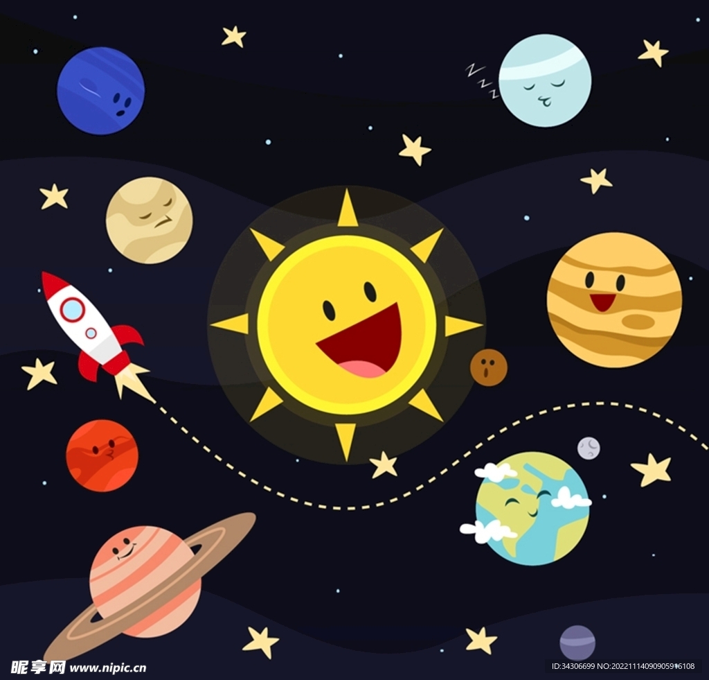 卡通太阳系星球