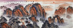 手工山水画