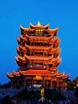 黄鹤楼夜景摄影
