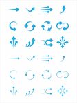 矢量蓝色箭头循环icon图标