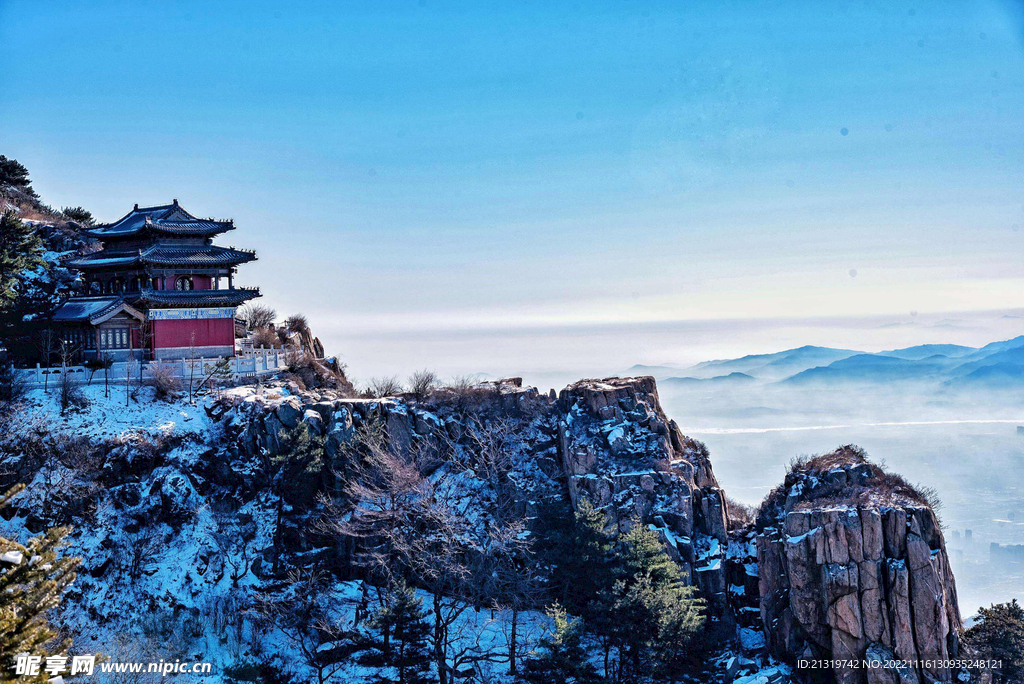 泰山雪景摄影