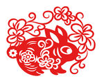 剪纸兔
