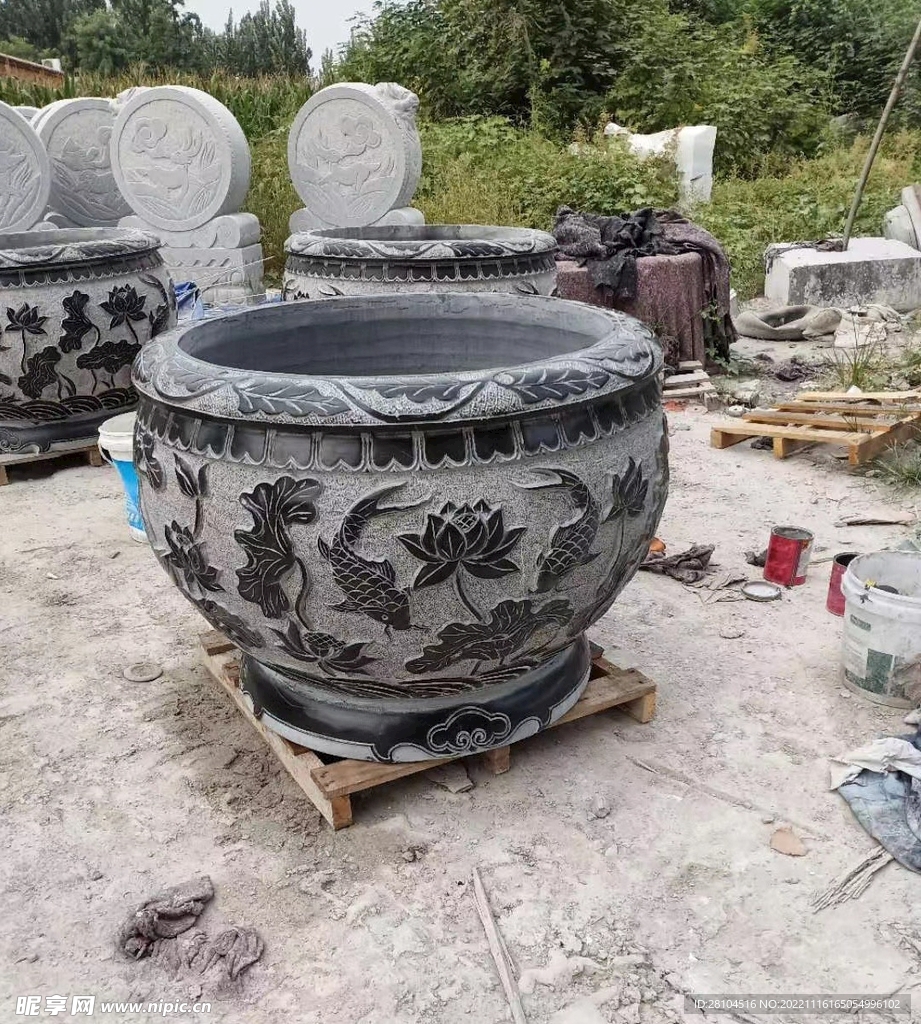 石雕鱼缸