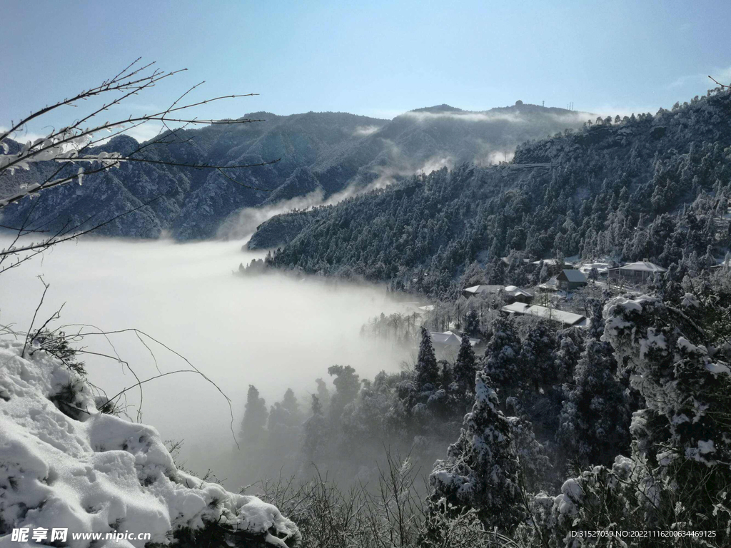 庐山壮丽雪景