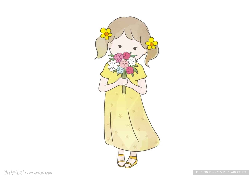 捧花小女孩