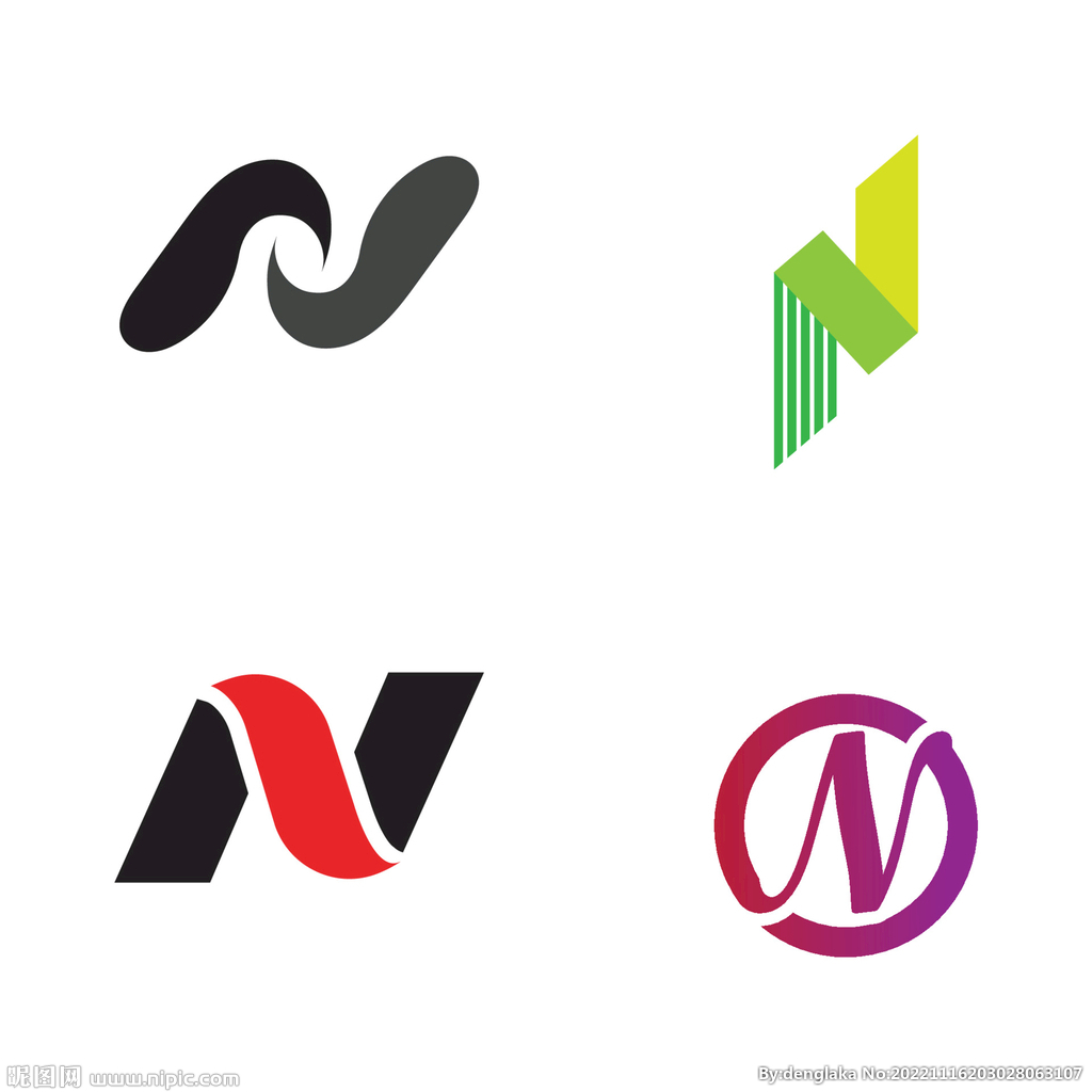 字母标 logo  标志N