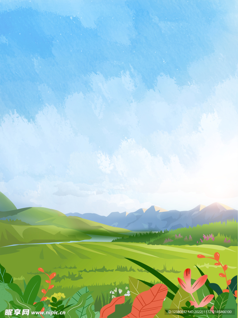 绿色背景