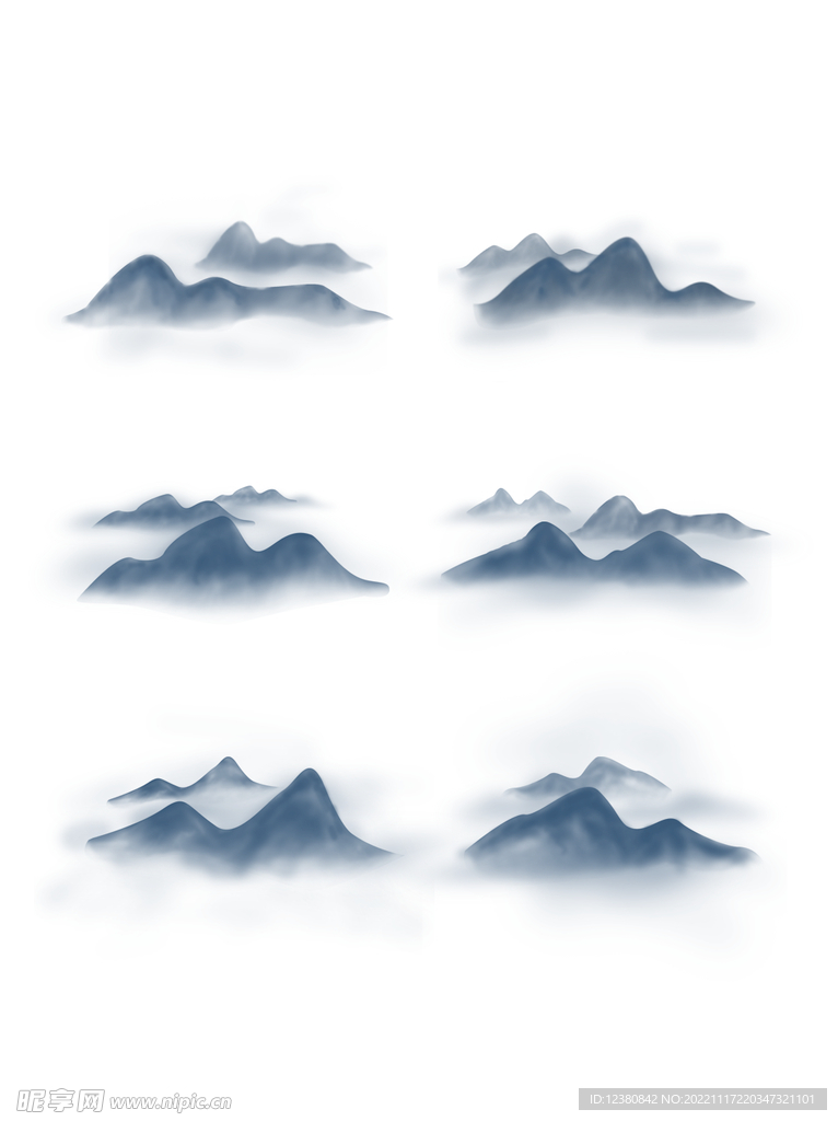 水墨山