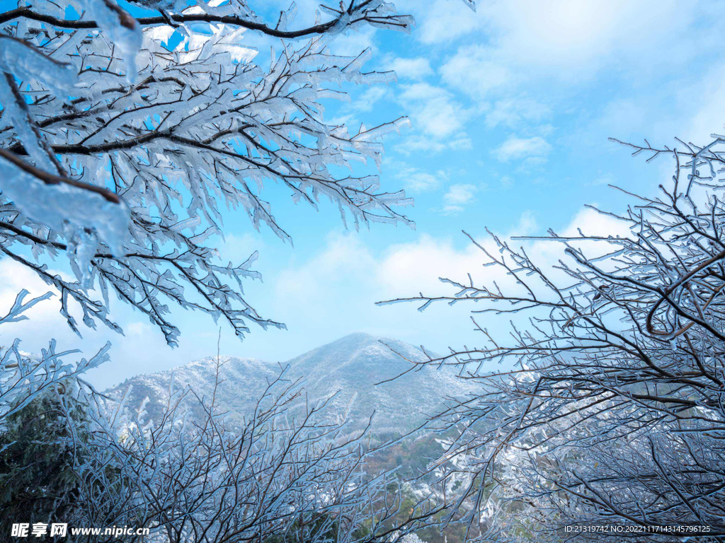 衡山雪景摄影