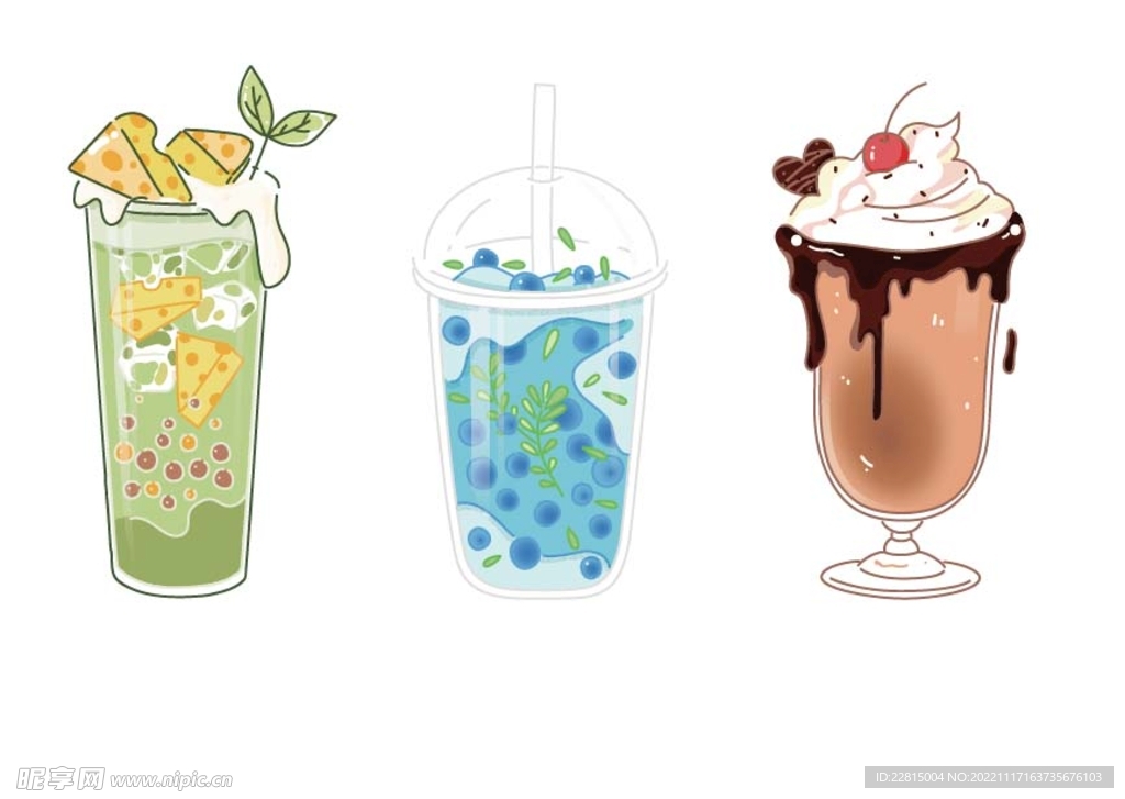 饮料  泡泡贴 汽水 AI