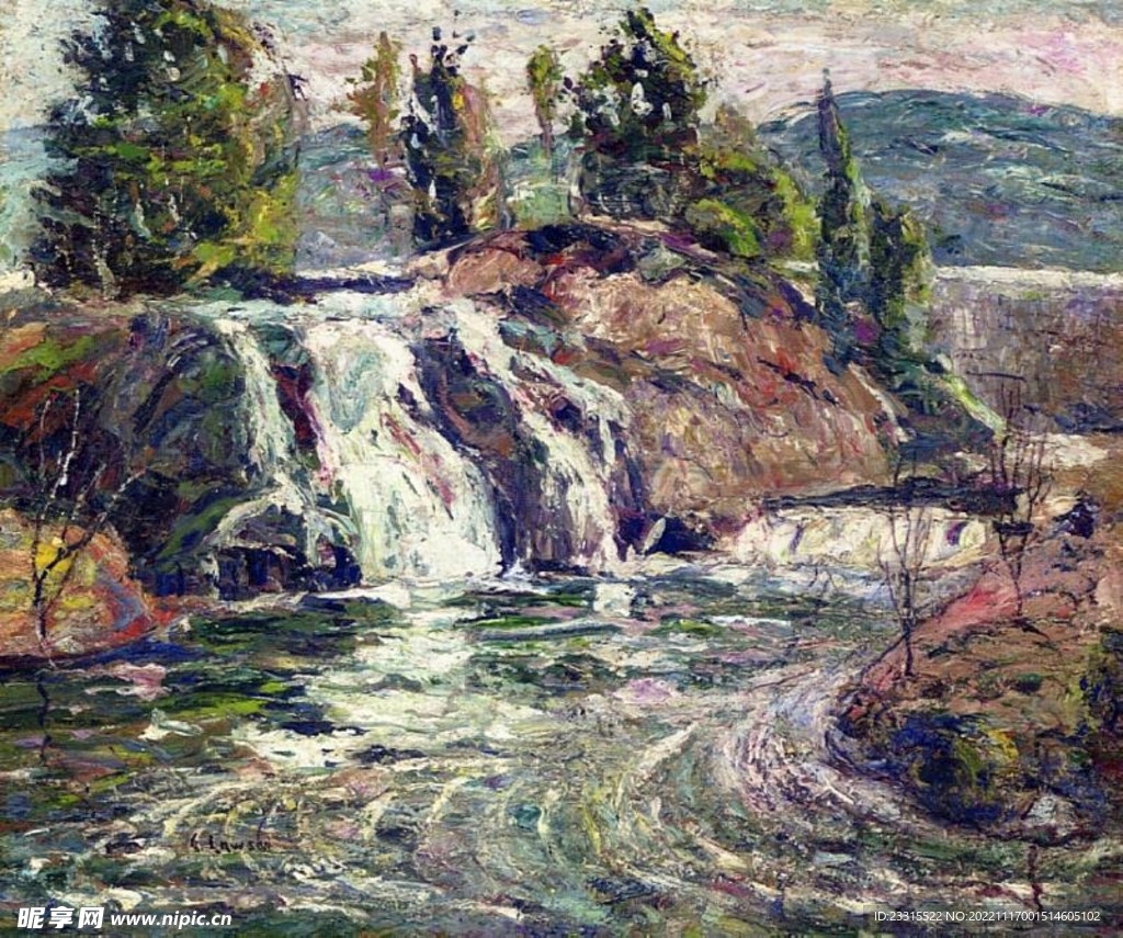 山水油画