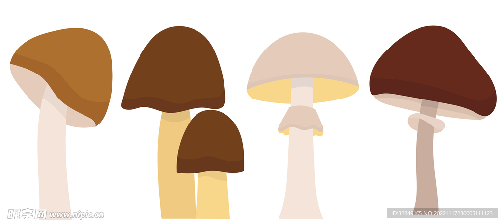矢量卡通蘑菇
