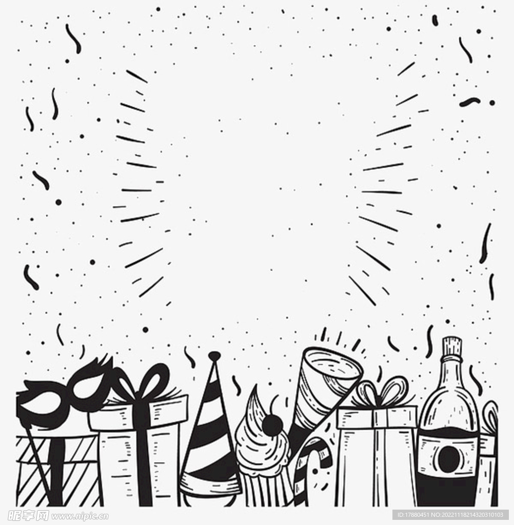 手绘风新年元素